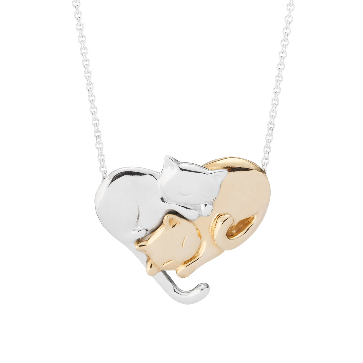 Intertwined Felines Necklace