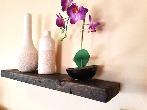 Reclaimed Wood Floating Shelves